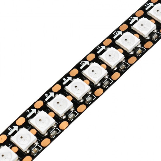 DC5V 2M WS2812B 144LED/M 12MM Width IP20 White/Black Board Individual Addressable RGB LED Strip Light