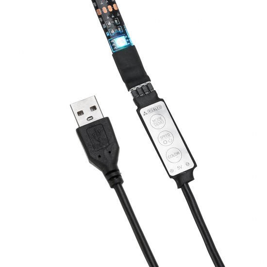 DC5V USB Powered SMD5050 RGB Color Change LED Strip Light Computer TV Backlight Kit
