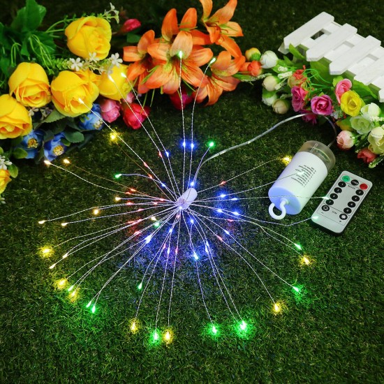 Hanging LED Firework Fairy String Light 8Modes Remote Home Party Wedding Decor