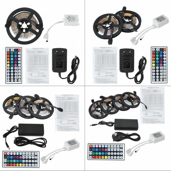 LED Strip Non-waterproof Naked Lamp Full 5/10/15/20m 54LED/M RGB Circuit Board 12V 44 Key with Decorative Lamp LED Strip Non-waterproof Naked Lamp Full 5/10/15/20m 54LED/M RGB Circuit Board 12V 44 Key with Decorative Lamp
