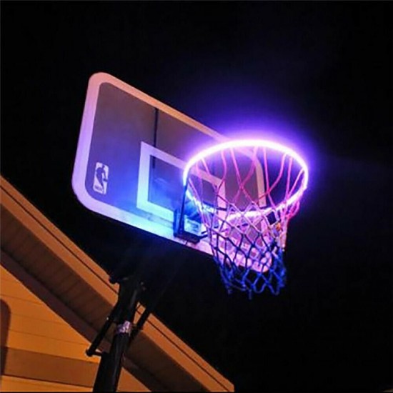 Solar Powered 8 Flash Modes 1M SMD2835 IP67 30LED Tube Strip Light for Basketball Hoop