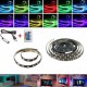 Waterproof 5050 USB Black TV PC Background RGB LED Strip Light Xmas Decor+ Remote DC5V