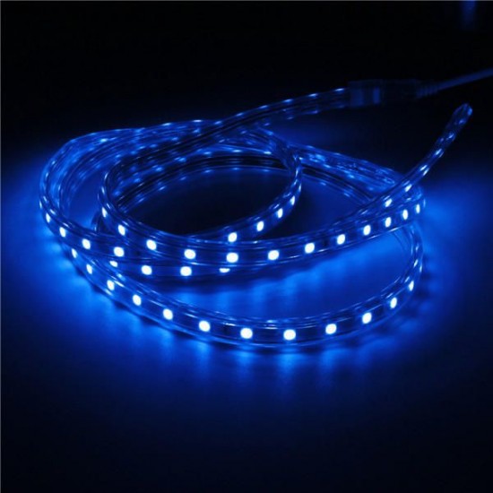 Waterproof IP67 2M 60SMD 5050 Red/Blue/Green/Warm White/White/RGB LED Light Strip 220V