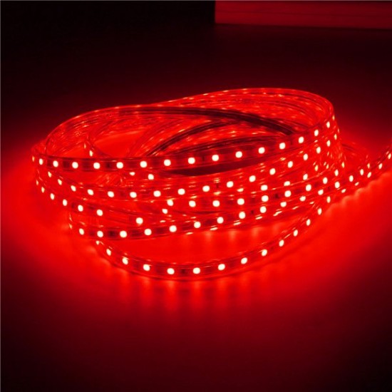 Waterproof IP67 5M 300SMD 5050 Red/Blue/Green/Warm White/White/RGB LED Light Strip 220V