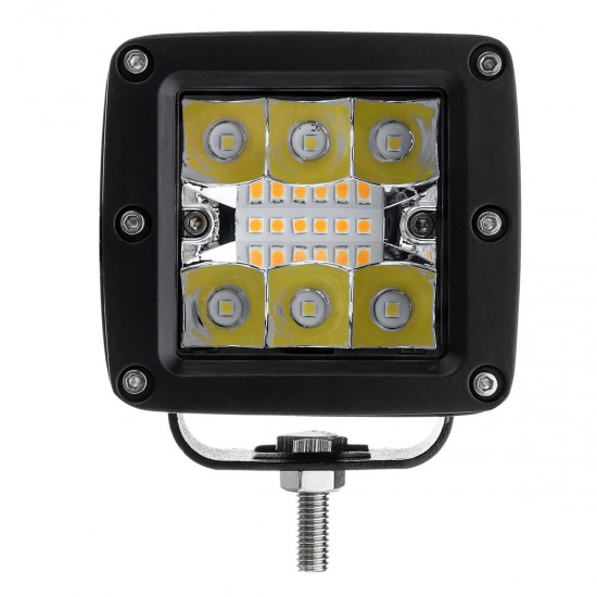 12W LED Work Light Bars Combo Beam White+Amber Driving Fog Lamp for 12V/24V Off Road SUV ATV UTV 4WD Trailer 12W LED Work Light Bars Combo Beam White+Amber Driving Fog Lamp for 12V/24V Off Road SUV ATV UTV 4WD Trailer