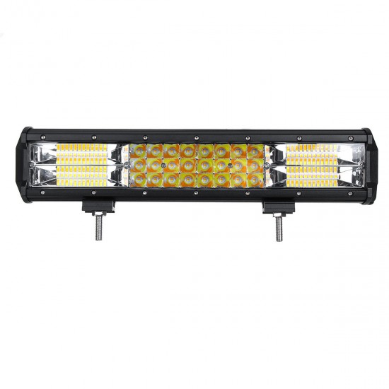 14.5Inch 216W LED Work Light Bar Strobe Flash Lamp Waterproof Dual Color White+Amber 10-30V for Offroad SUV Truck Trailer 14.5Inch 216W LED Work Light Bar Strobe Flash Lamp Waterproof Dual Color White+Amber 10-30V for Offroad SUV Truck Trailer