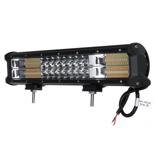 14.5Inch 216W LED Work Light Bar Strobe Flash Lamp Waterproof Dual Color White+Amber 10-30V for Offroad SUV Truck Trailer 14.5Inch 216W LED Work Light Bar Strobe Flash Lamp Waterproof Dual Color White+Amber 10-30V for Offroad SUV Truck Trailer