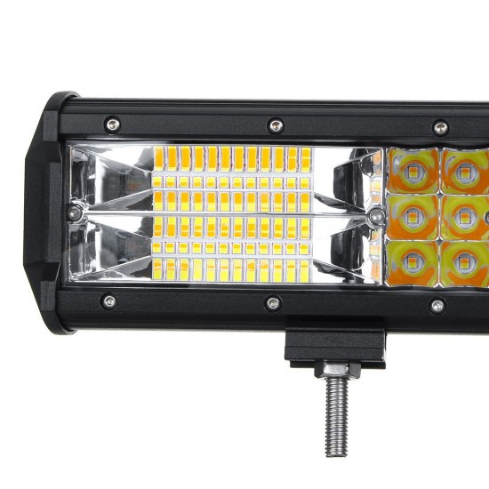 14.5Inch 216W LED Work Light Bar Strobe Flash Lamp Waterproof Dual Color White+Amber 10-30V for Offroad SUV Truck Trailer 14.5Inch 216W LED Work Light Bar Strobe Flash Lamp Waterproof Dual Color White+Amber 10-30V for Offroad SUV Truck Trailer