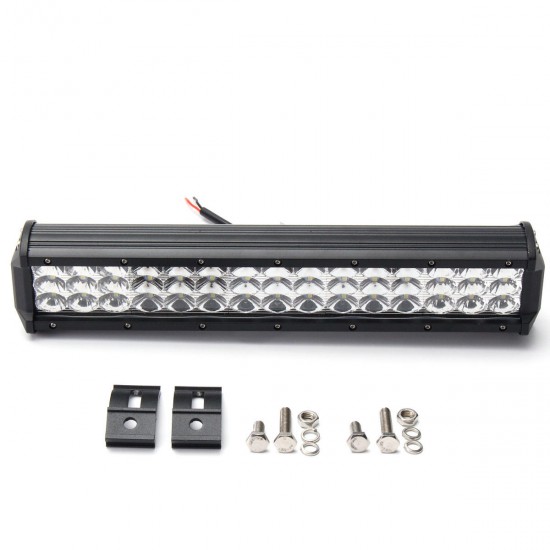 14Inch LED Work Light Bar Tri Row Flood Spot Combo Beam DC10-30V 135W for JEEP Off Road SUV