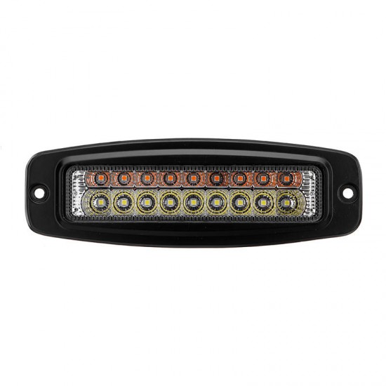 18W 1300LM LED Work Light Bar Flush Mount Dual Color Driving Lamp Turn Signal for Jeep SUV Offroad 18W 1300LM LED Work Light Bar Flush Mount Dual Color Driving Lamp Turn Signal for Jeep SUV Offroad