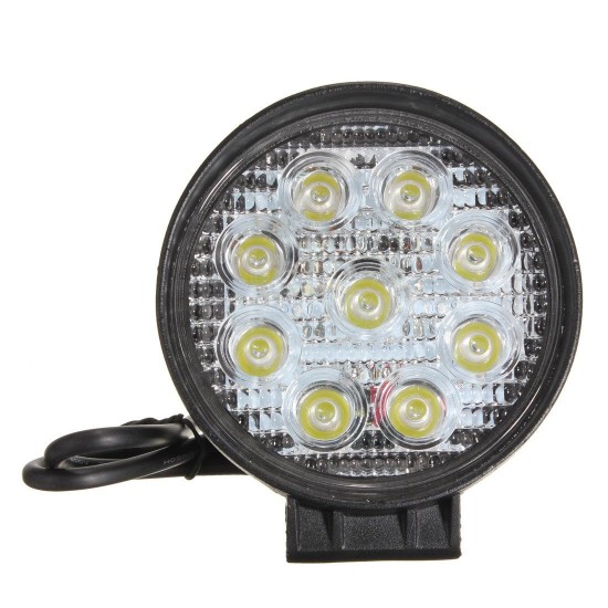 27W 9 LED Round Work Light Spot Beam Off Road Light Truck 27W 9 LED Round Work Light Spot Beam Off Road Light Truck