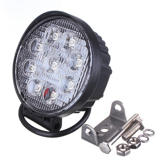 27W Car 9LED Round Work Light Bright Lamp White For Camp Truck ATV 27W Car 9LED Round Work Light Bright Lamp White For Camp Truck ATV