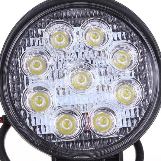 27W Car 9LED Round Work Light Bright Lamp White For Camp Truck ATV 27W Car 9LED Round Work Light Bright Lamp White For Camp Truck ATV