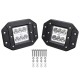 2PCS 4 Inch Flush Mount Flood Backup Reverse Rear Bumper LED Work Light For Dodge Ram 1500 2500 3500