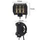 2pcs 4 ROW 4inch 3030 12LED Work Light 36W 2880LM Floodlight Beam Fog Lamp 6000K