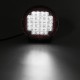 32LED 9 Inch Red Round Work Lamp Light Flood Cover For Car Offroad SUV 4WD