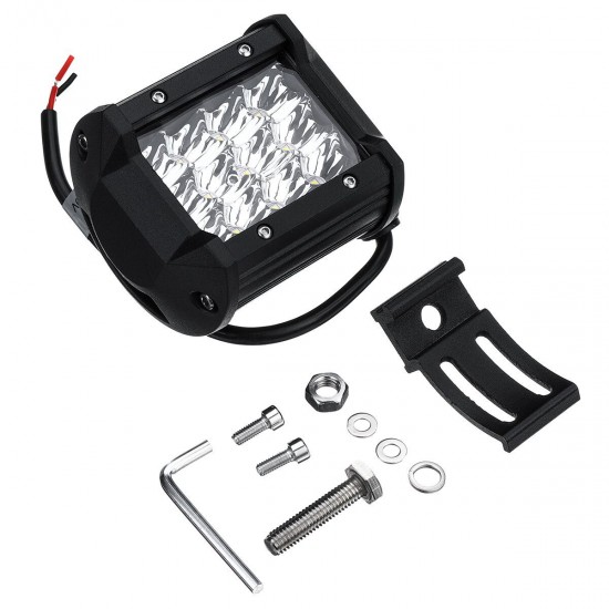 3.5Inch 36W LED Work Light Bar Strobe Flash Lamp White+Amber Dual Color 10-30V for Offroad Truck SUV ATV