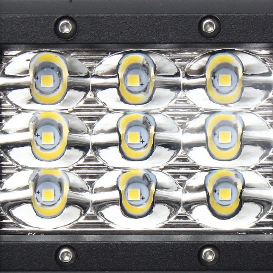 4 Inch LED Spot/Flood Beam Work Light Bar DC10-30V 27W 2295LM 6000K for Off Road Vehicle Truck Boat