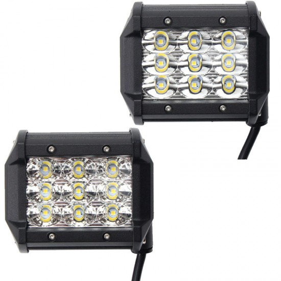 4 Inch LED Spot/Flood Beam Work Light Bar DC10-30V 27W 2295LM 6000K for Off Road Vehicle Truck Boat 4 Inch LED Spot/Flood Beam Work Light Bar DC10-30V 27W 2295LM 6000K for Off Road Vehicle Truck Boat