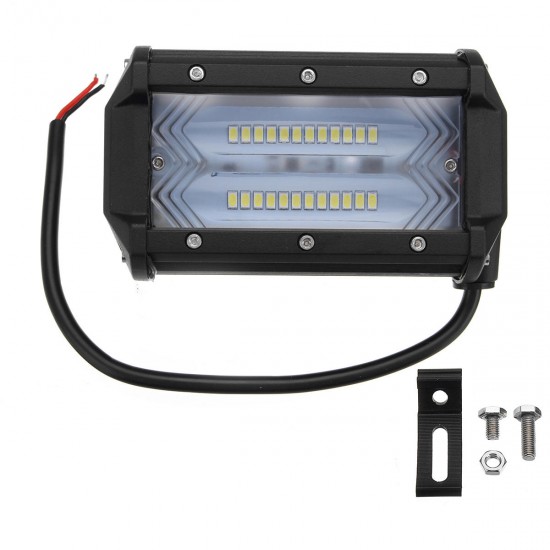 5Inch Flood LED Work Light Bar 72W 1300LM 6000K White for Off-Road Tractor 4WD SUV