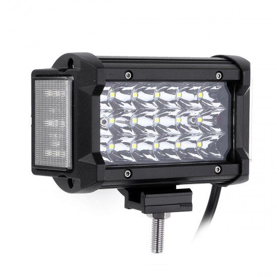 6Inch 54W LED Work Light Bar Side Shooter Flood Beam for Jeep Offroad ATV SUV Motorcycle