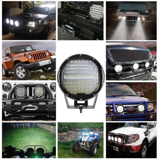 9 Inch 320W Round LED Work Light Spot Flood Combo Beam Driving Headlight for Off Road SUV ATV Truck