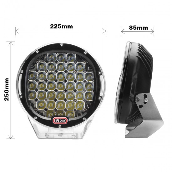 9inch 185W Outdoor Car Light LED Round 3D Spotlight Work Light For Off Road ATV