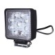 DC10-30V 27W 2500LM White 6000K 4X4 Square Flood LED Work Light forTruck ATV Boat Off Road Cars