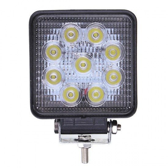 DC10-30V 27W 2500LM White 6000K 4X4 Square Flood LED Work Light forTruck ATV Boat Off Road Cars DC10-30V 27W 2500LM White 6000K 4X4 Square Flood LED Work Light forTruck ATV Boat Off Road Cars