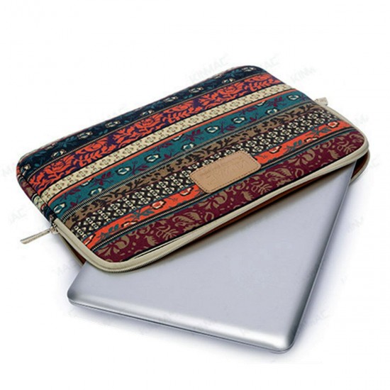 13 Bohemian Soft Canvas Laptop Sleeve Bag Protective Cover Inner Bag for Macbook Lenovo Dell HP