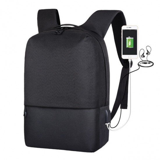 14 inch Laptop Bag with USB Charging Port Students School Bags Anti-theft Backpack for Men