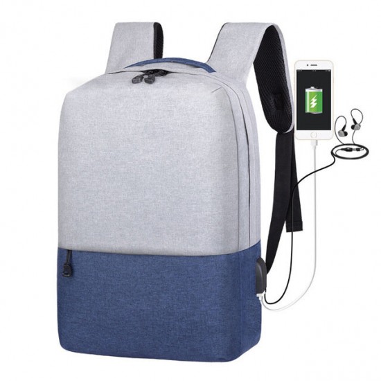 14 inch Laptop Bag with USB Charging Port Students School Bags Anti-theft Backpack for Men