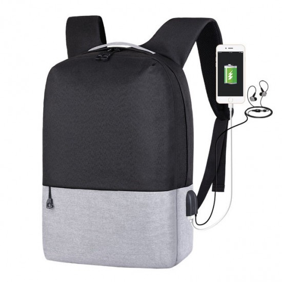 14 inch Laptop Bag with USB Charging Port Students School Bags Anti-theft Backpack for Men