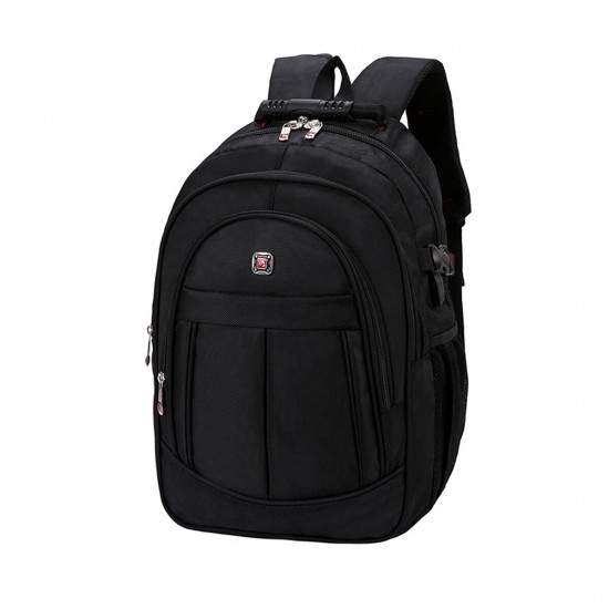 17/20 Inch USB Charging Laptop Bag Black Oxford Cloth Shoulder Bag College Students Business Notebook Backpack