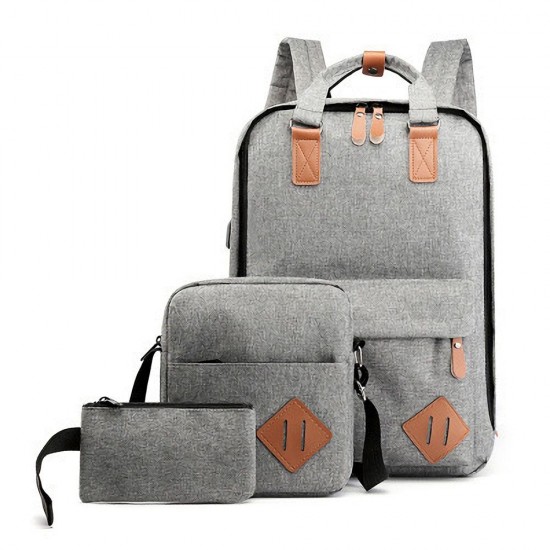 3 in 1 15.6 inch Laptop Bag with USB Charging Port Lagrge Capacity Nylon Classic Business Outdoor Stylish Backpack Scratchproof Breathable 3 in 1 15.6 inch Laptop Bag with USB Charging Port Lagrge Capacity Nylon Classic Business Outdoor Stylish Backpack Scratchproof Breathable