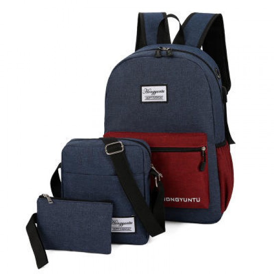 3 in 1 Canvas Backpack Simple Wearable Casual College Wind Travel Laptop Bag 3 in 1 Canvas Backpack Simple Wearable Casual College Wind Travel Laptop Bag