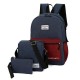 3 in 1 Canvas Backpack Simple Wearable Casual College Wind Travel Laptop Bag