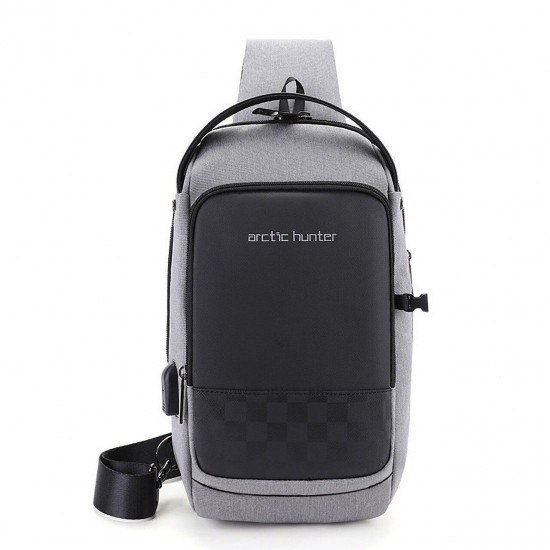Laptop Bag with USB Chargering Causal Waterproof Chest Bag