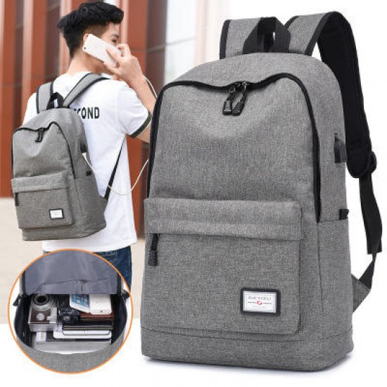 College Wind Backpack USB Charging Outdoor Travel Laptop Bag