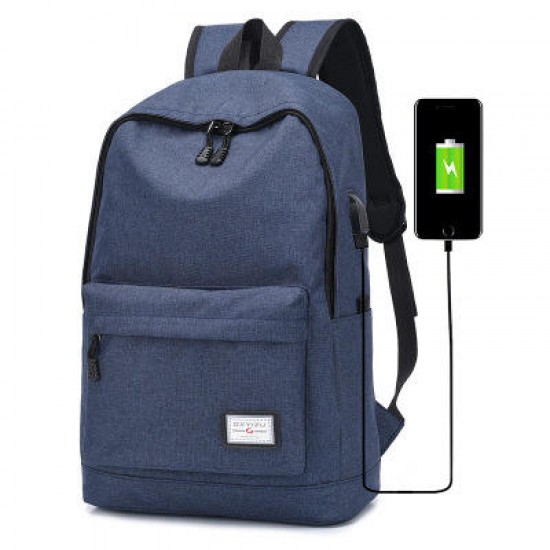 College Wind Backpack USB Charging Outdoor Travel Laptop Bag