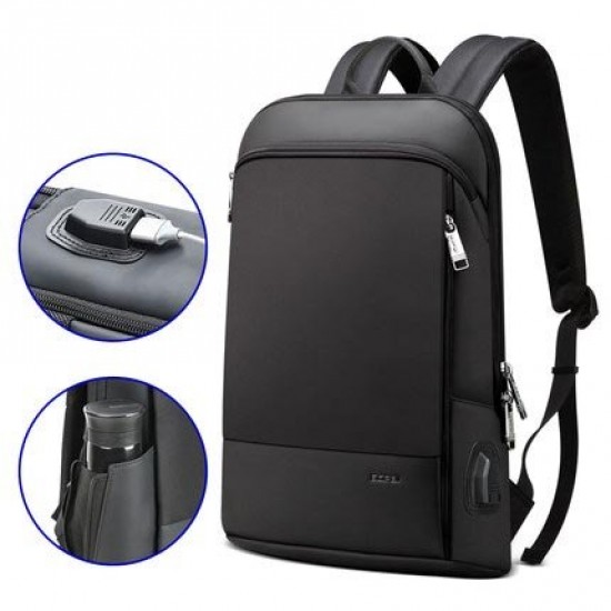 15.6 Inch Laptop Backpack with USB Charging Port Slim Office Work Backpack Business Bag Unisex Ultralight Backpack Thin