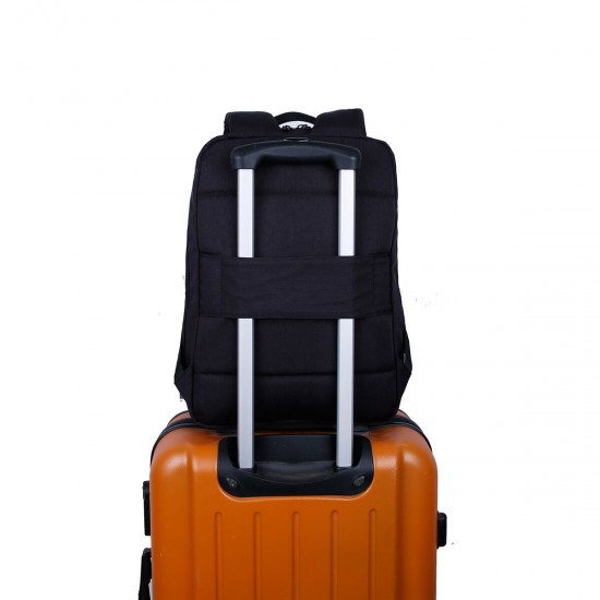 Backpack Laptop Bag Shoulder Bag USB Charging Men Business Travel Storage Bag for 15.6 inch Computer