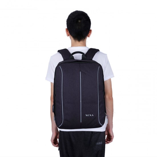 Backpack Laptop Bag Shoulder Bag USB Charging Men Business Travel Storage Bag for 15.6 inch Computer