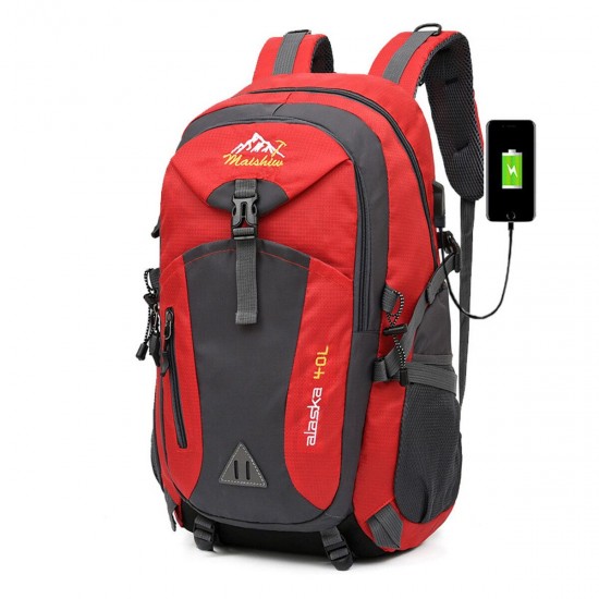 Backpack Outdoor Mountaineering Bag Laptop Bag Travel Shoulders Storage Bag with USB for 16inch Notebook