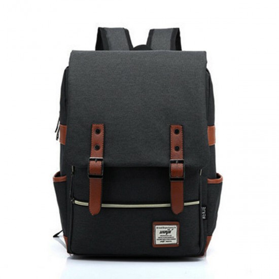 Business Backpack Laptop Bag Canvas Shoulders Storage Bag Men Women 17L Travel Handbag Schoolbag for 15.6inch Notebook