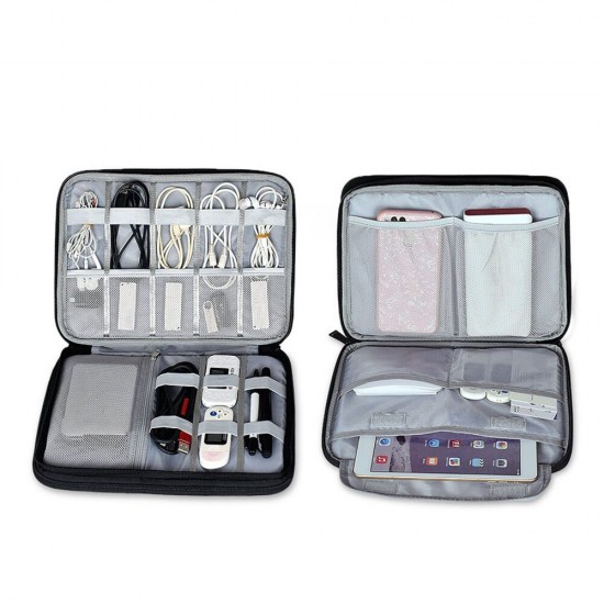 Double-Layer Laptop Storage Bag Portable Electronic Accessories Travel Organizer Bag Waterproof Data Cable Organizer Double-Layer Laptop Storage Bag Portable Electronic Accessories Travel Organizer Bag Waterproof Data Cable Organizer