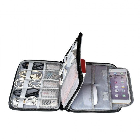 Double-Layer Laptop Storage Bag Portable Electronic Accessories Travel Organizer Bag Waterproof Data Cable Organizer Double-Layer Laptop Storage Bag Portable Electronic Accessories Travel Organizer Bag Waterproof Data Cable Organizer