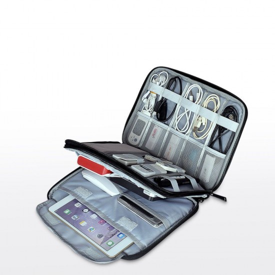 Double-Layer Laptop Storage Bag Portable Electronic Accessories Travel Organizer Bag Waterproof Data Cable Organizer