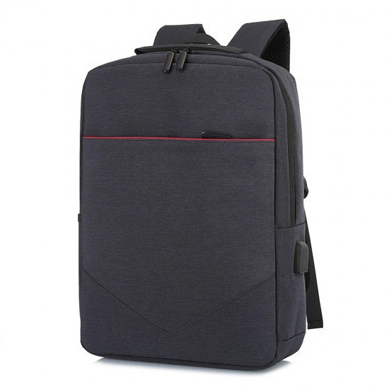 Laptop Bag Backpack Pure Color Business Casual Backpack USB Charging Travel Shoulders Bag Laptop Bag Backpack Pure Color Business Casual Backpack USB Charging Travel Shoulders Bag