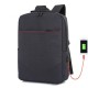 Laptop Bag Backpack Pure Color Business Casual Backpack USB Charging Travel Shoulders Bag Laptop Bag Backpack Pure Color Business Casual Backpack USB Charging Travel Shoulders Bag